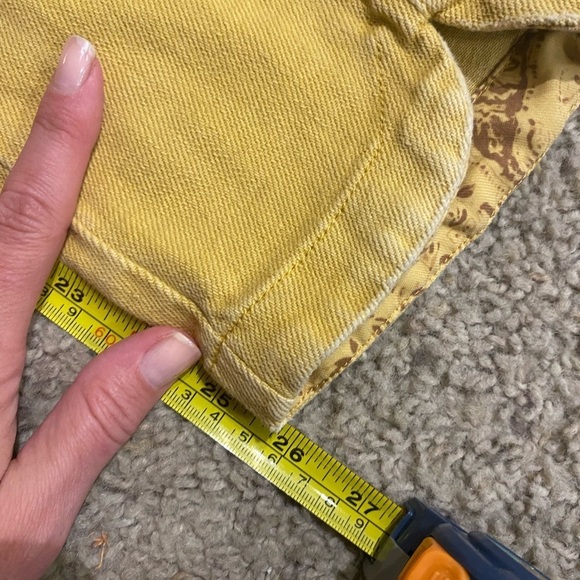 Anthropologie Pilcro Women's Yellow THE COTTAGE Utility Cargo Pants Size XS - Picture 9 of 9